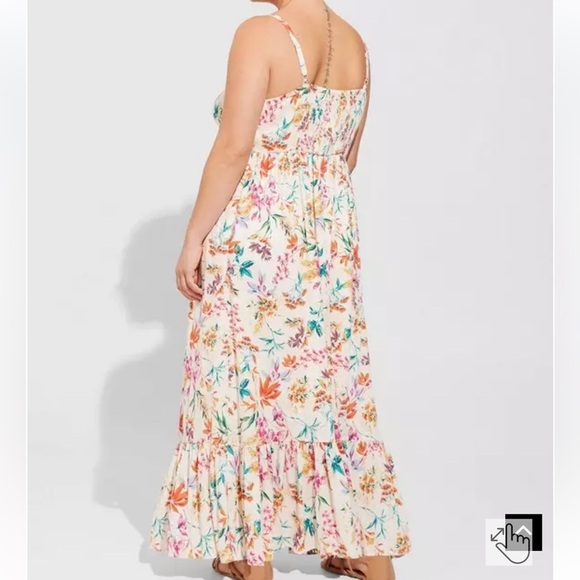 Torrid Women's Maxi Washable Gauze Lace Inset Dress in Carrie Floral Size 2X NEW - Picture 5 of 10
